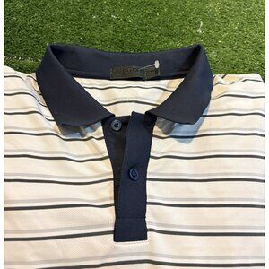 G Fore Polo mens large white gray lighweight breathable moisture wicking golf A1